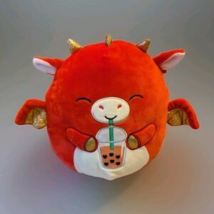 Squishmallow Baiden With Boba Tea 8" 2022 Foodie Squad Kellytoy Soft Plush